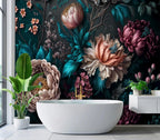 Peony Flowers Mural Wallpaper Peel and Stick
